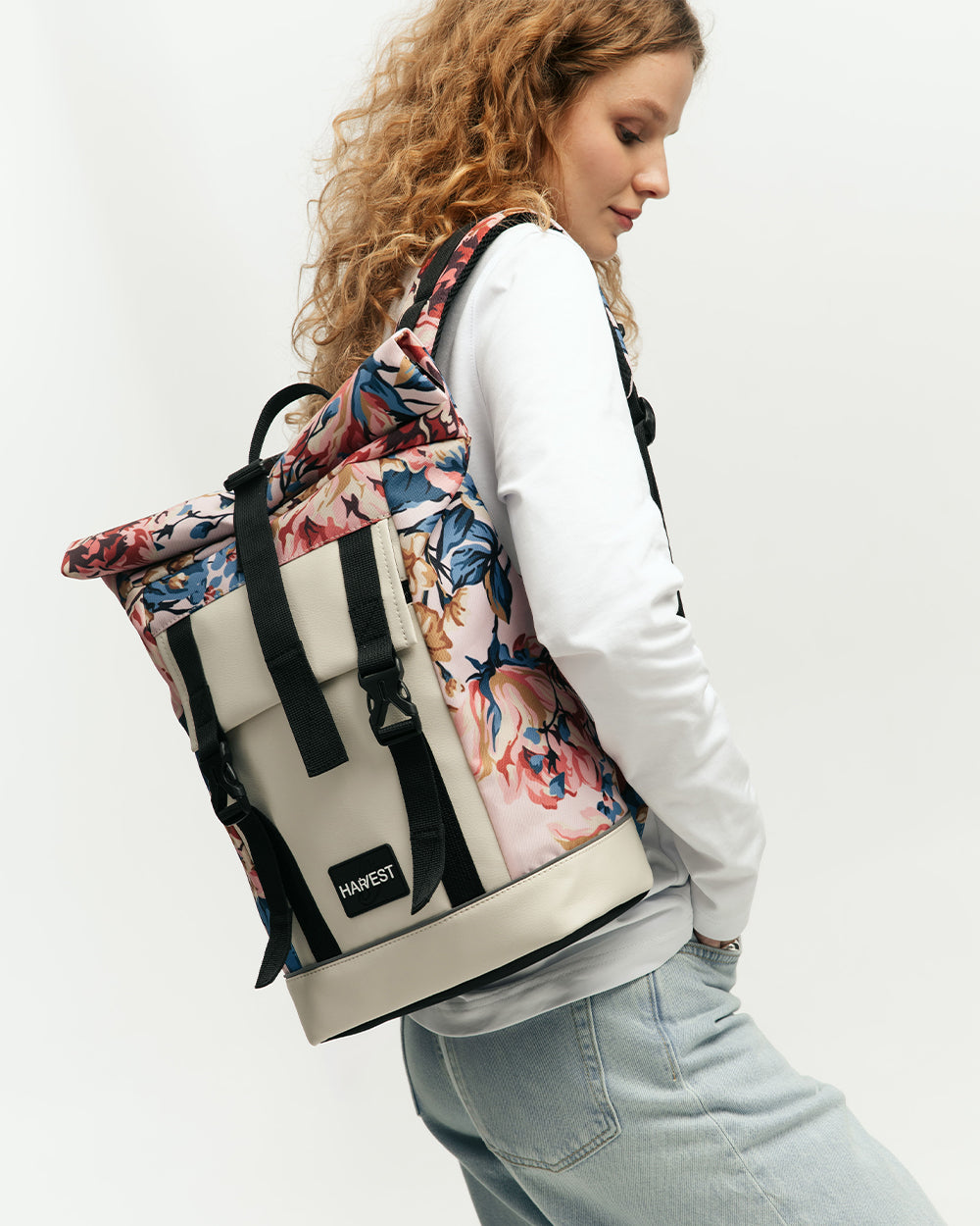 AVIAROLLTOP MINI - Pink Floral Print