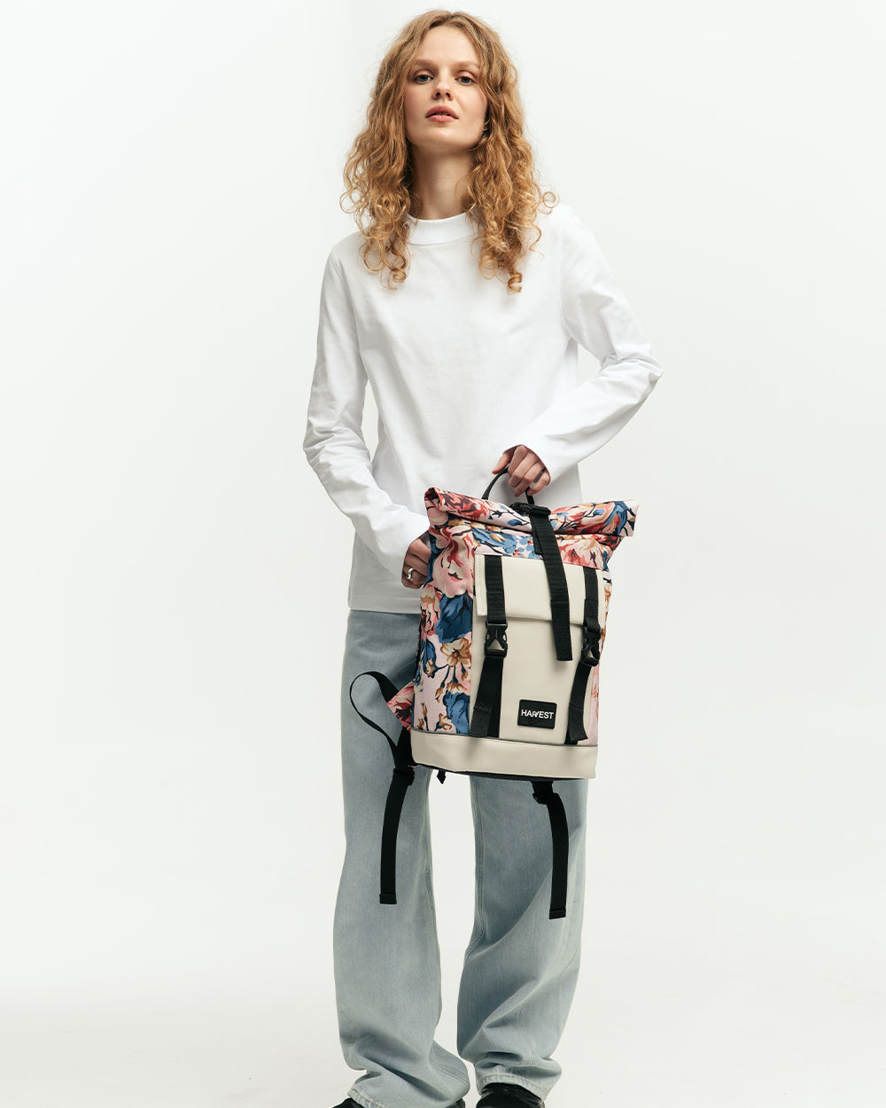 AVIAROLLTOP MINI - Pink Floral Print