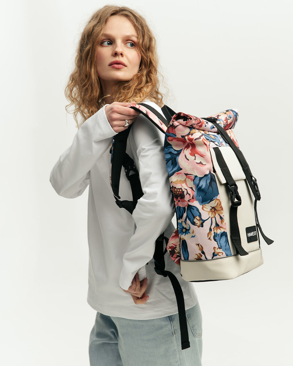 AVIAROLLTOP MINI - Pink Floral Print