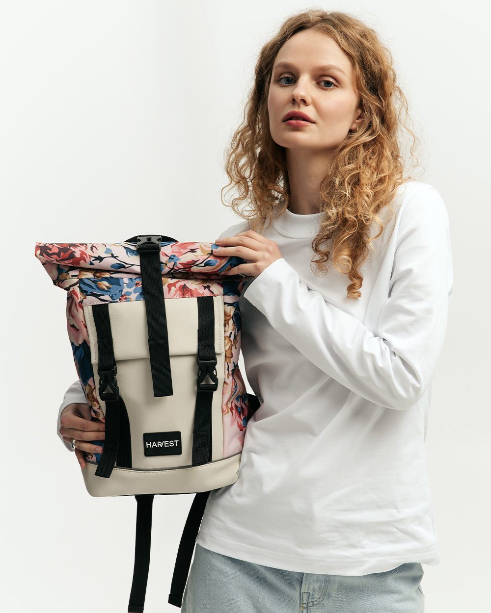 AVIAROLLTOP MINI - Pink Floral Print