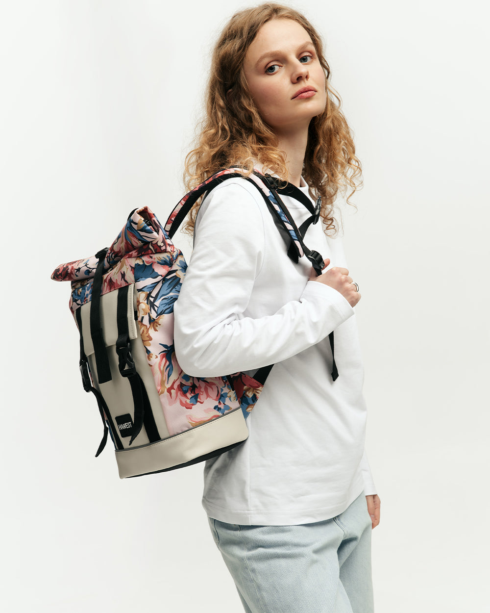 AVIAROLLTOP MINI - Pink Floral Print