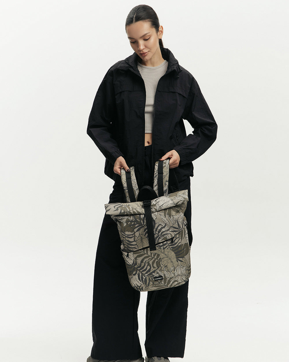 BASIC ROLLTOP - Tropical Khaki Print